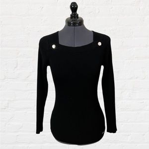 White House Black Market Black Sweater